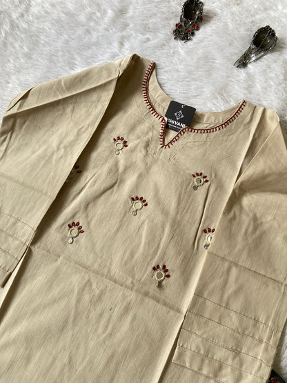 Cotton Short Kurti With Mirror Work. Short Kurti For Women Online India. Shop the Latest Festive Summer Collection at Shivani Designer Kurti.