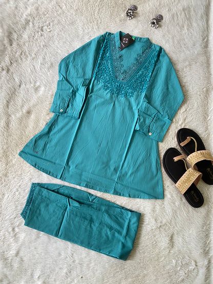 Premium Cotton Co-ord Set With Palazzo. Cotton Co-ord Sets For Women Online India. Shop the Latest Festive Summer Collection at Shivani Designer Kurti.