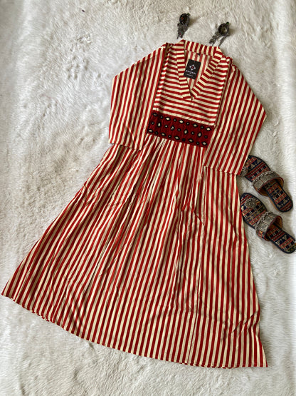 Cotton Midi, Cotton Aline Kurti With Mirror Work (Gamthi Kurti). Cotton Kurti For Women online India. Shop the Latest Festive Summer Collection at Shivani Designer Kurti.