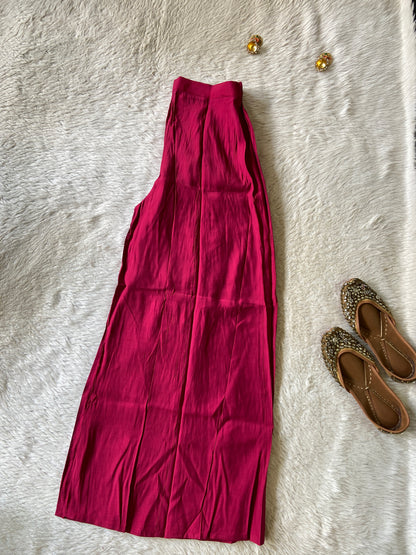Silk Straight Kurti With Flair Palazzo And Dupatta. Silk Suit Sets For Women Online India. Shop the Latest Festive Summer Collection at Shivani Designer Kurti.
