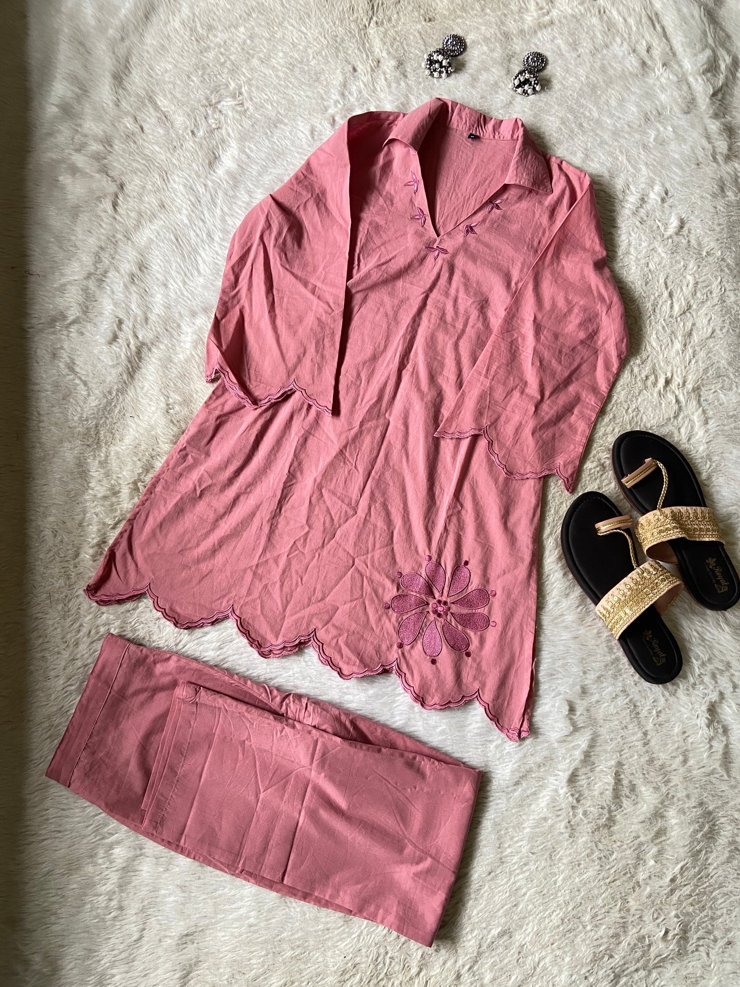 Premium Cotton Co-ord Set With Palazzo (Bell Sleeve Concept). Cotton Co-ord Sets For Women Online India. Shop the Latest Festive Summer Collection at Shivani Designer Kurti.