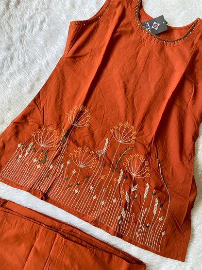 Premium Cotton Co-ord Set With Palazzo. Cotton Co-ord Sets For Women Online India. Shop the Latest Festive Summer Collection at Shivani Designer Kurti.