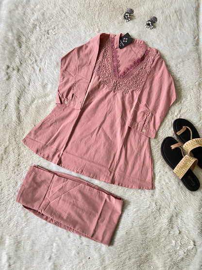 Premium Cotton Co-ord Set With Palazzo. Cotton Co-ord Sets For Women Online India. Shop the Latest Festive Summer Collection at Shivani Designer Kurti.