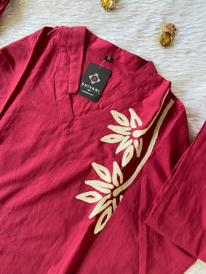 Cotton Straight Kurti, Pant And Dupatta. Cotton Kurti Suits For Women Online India. Shop the Latest Festive Summer Collection at Shivani Designer Kurti.