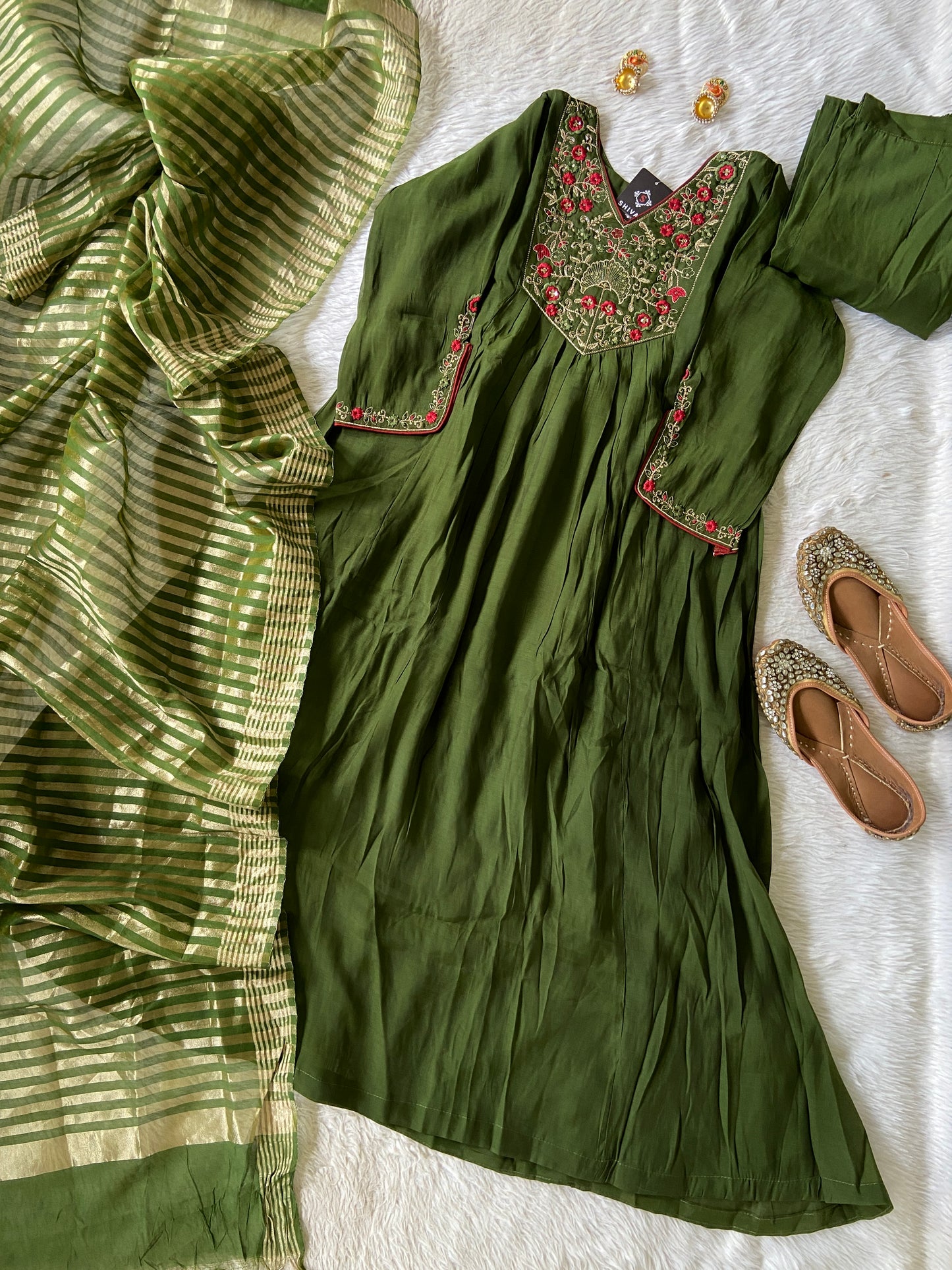 Silk Aline Kurtis With Palazzo And Dupatta. Silk Suit Sets For Women. Shop the Latest Festive Summer Collection at Shivani Designer Kurti.