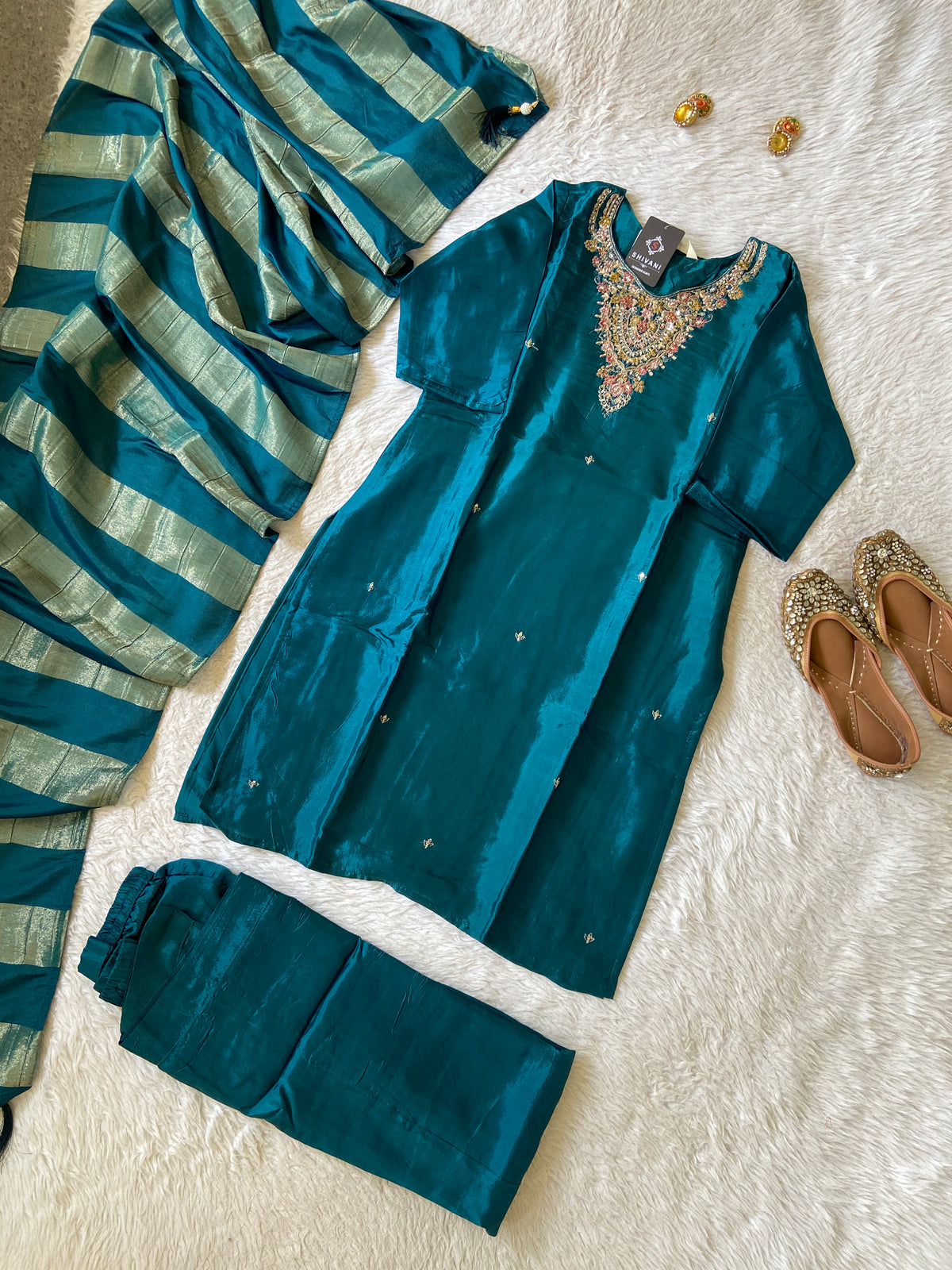 Premium Short Kurti Suit. Silk Short Kurti With Palazzo And Dupatta. Silk Suit Sets For Women Online India. Shop the Latest Festive Summer Collection at Shivani Designer Kurti.