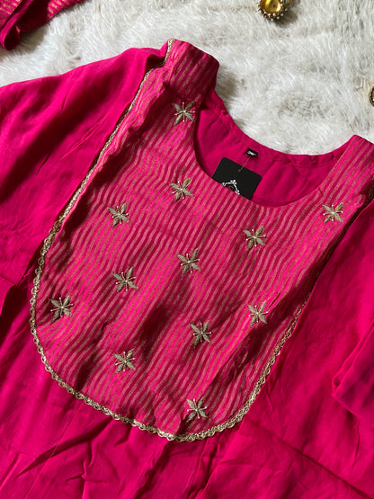 Premium Collection. Banarasi Mul Chanderi Aline Kurti With Pant And Dupatta. Silk Suit Sets For Women Online India. Shop the Latest Festive Summer Collection at Shivani Designer Kurti.