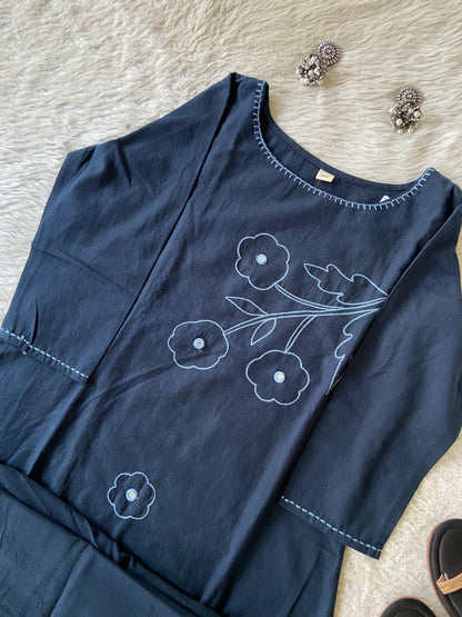 Embroidery Work Aline Kurti And Palazzo. Aline Kurti Sets For Women Online India. Shop the Latest Festive Summer Collection at Shivani Designer Kurti.