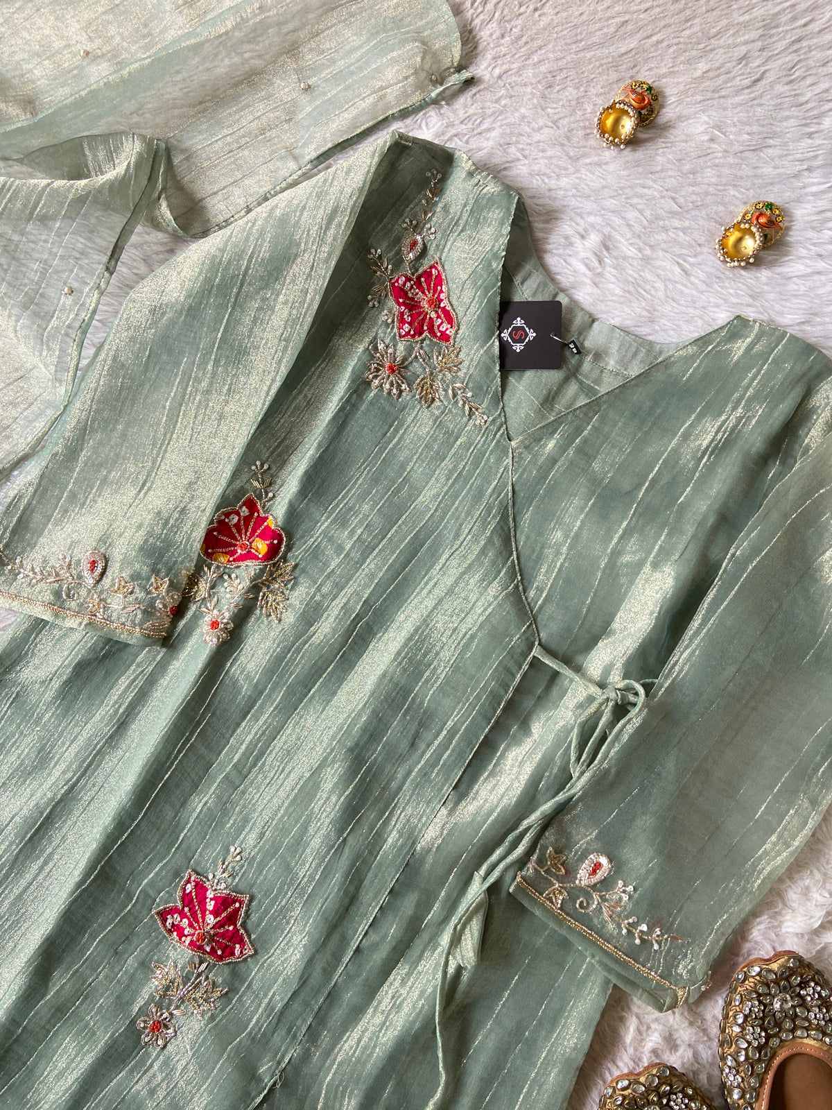 Premium Short Kurti Suit. Crush Glass Tissue Short Kurti With Palazzo And Dupatta. Silk Suit Sets For Women Online India. Shop the Latest Festive Summer Collection at Shivani Designer Kurti.
