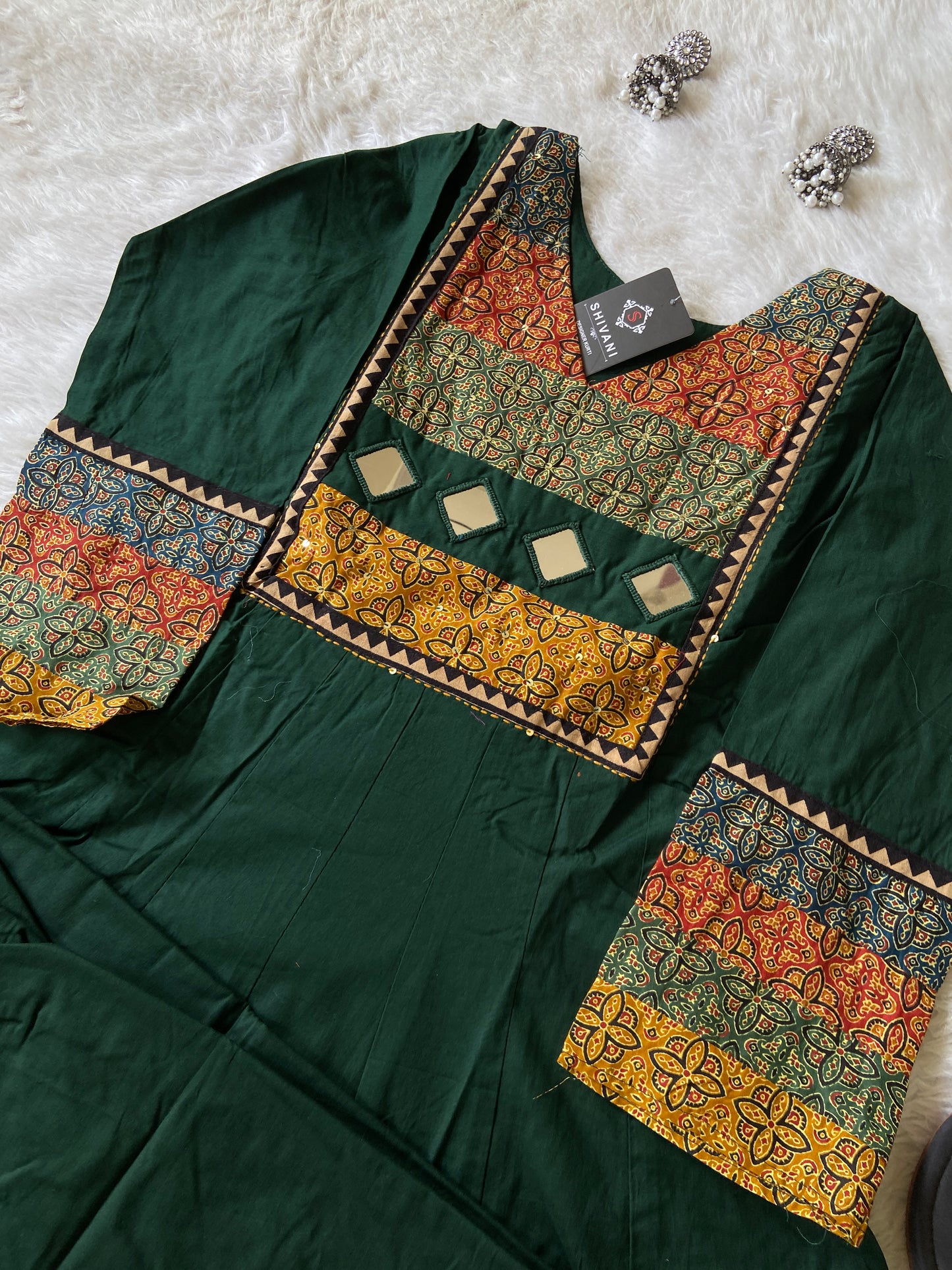 Anarkali Cotton Palazzo Pair (Gamthi Pair), Cotton Aline Kurti Sets For Women