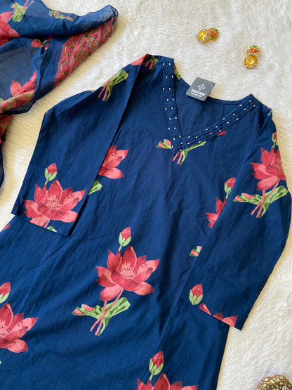 Gopi Dress. Printed Cotton Short Kurti With Skirt And Dupatta. Cotton Suit Sets For Women Online India. Shop the Latest Festive Summer Collection at Shivani Designer Kurti.