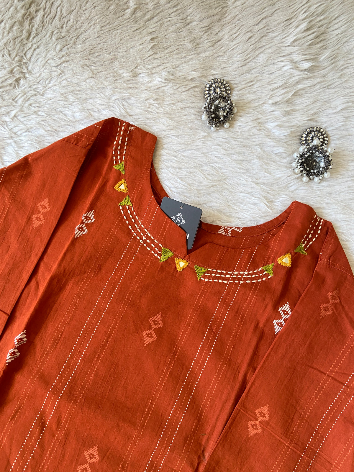 Mirror Work Cotton Aline Kurti And Palazzo. Cotton Kurti Sets For Women Online India. Shop the Latest Festive Summer Collection at Shivani Designer Kurti.