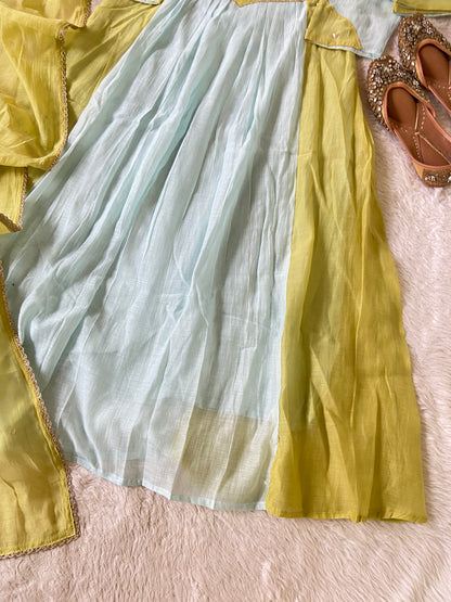 Premium Collection. Banarasi Mul Chanderi Aline Kurti With Pant And Dupatta. Silk Suit Sets For Women Online India. Shop the Latest Festive Summer Collection at Shivani Designer Kurti.