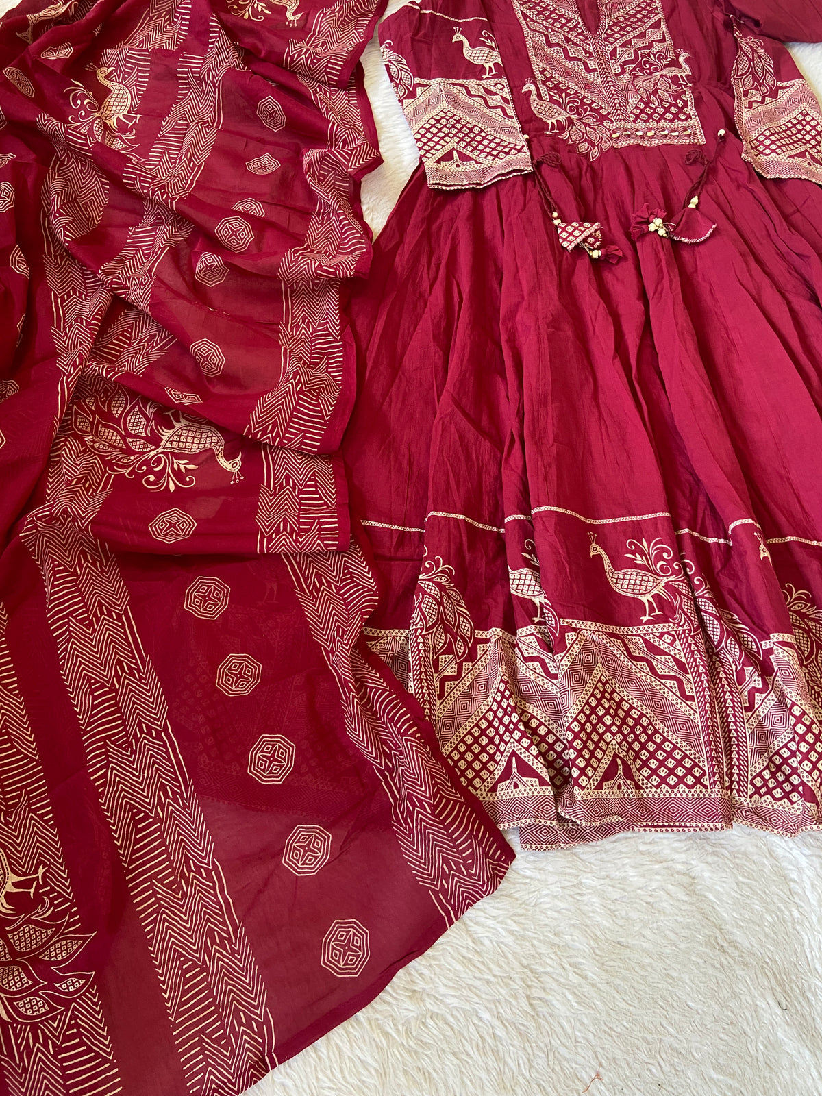 Full Flair Cotton Anarkali Kurti, Pant And Dupatta. Cotton Anarkali Kurti Suits For Women Online India. Shop the Latest Festive Summer Collection at Shivani Designer Kurti.