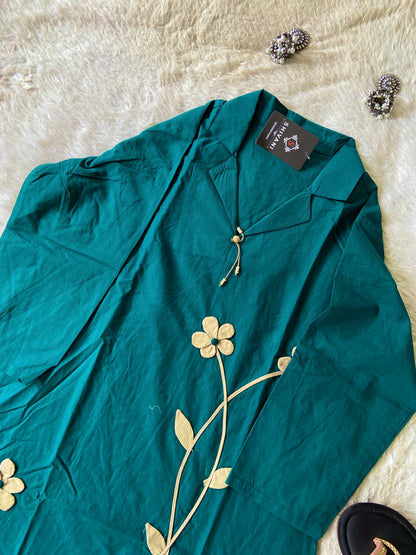 Beautiful Cotton Aline Kurti And Pant. Cotton Aline Kurti Sets For Women Online India. Shop the Latest Festive Summer Collection at Shivani Designer Kurti.