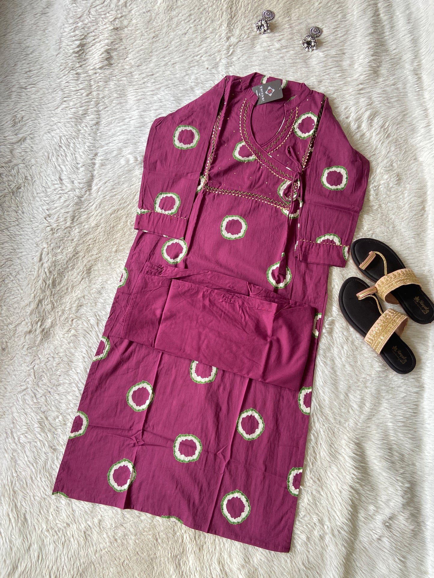 Cotton Angarakha Kurti And Palazzo. Cotton Kurtis Sets For Women Online India. Shop the Latest Festive Summer Collection at Shivani Designer Kurti.