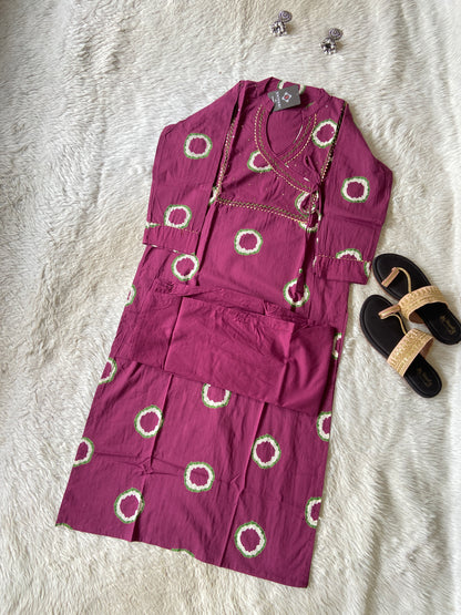 Cotton Angarakha Kurti And Palazzo. Cotton Kurtis Sets For Women Online India. Shop the Latest Festive Summer Collection at Shivani Designer Kurti.