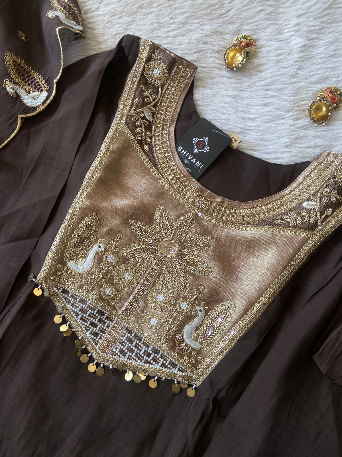 Premium Look Aline Kurti With Semi Palazzo And Dupatta. Silk Suit Sets For Women Online India. Shop the Latest Festive Summer Collection at Shivani Designer Kurti.