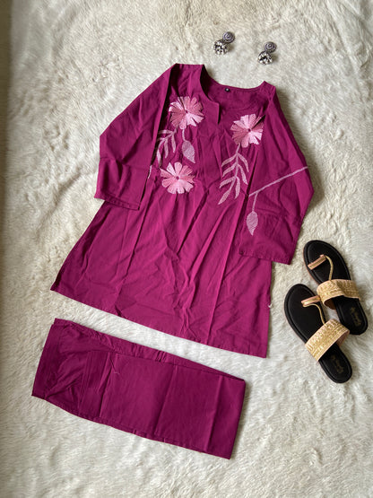 Premium Cotton Co-ord Set With Palazzo. Cotton Co-ord Sets For Women Online India. Shop the Latest Festive Summer Collection at Shivani Designer Kurti.