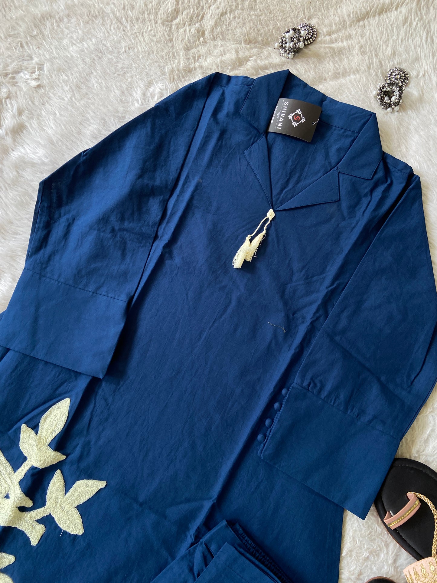 Beautiful Cotton Aline Kurti And Pant. Cotton Aline Kurti Sets For Women Online India. Shop the Latest Festive Summer Collection at Shivani Designer Kurti.
