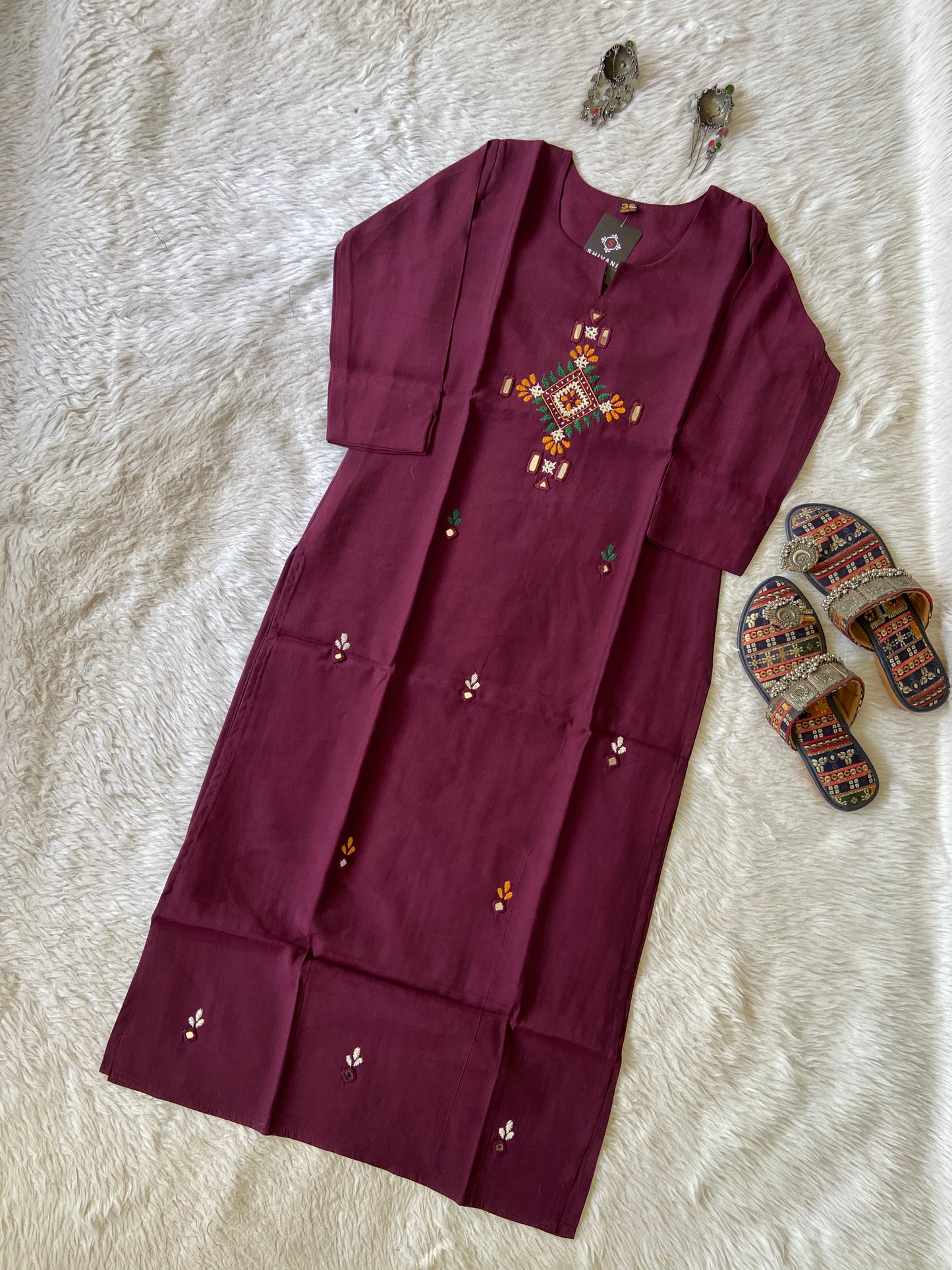Handwork Straight Silk Kurti. Silk Kurtis For Women Online India. Shop the Latest Festive Summer Collection at Shivani Designer Kurti.