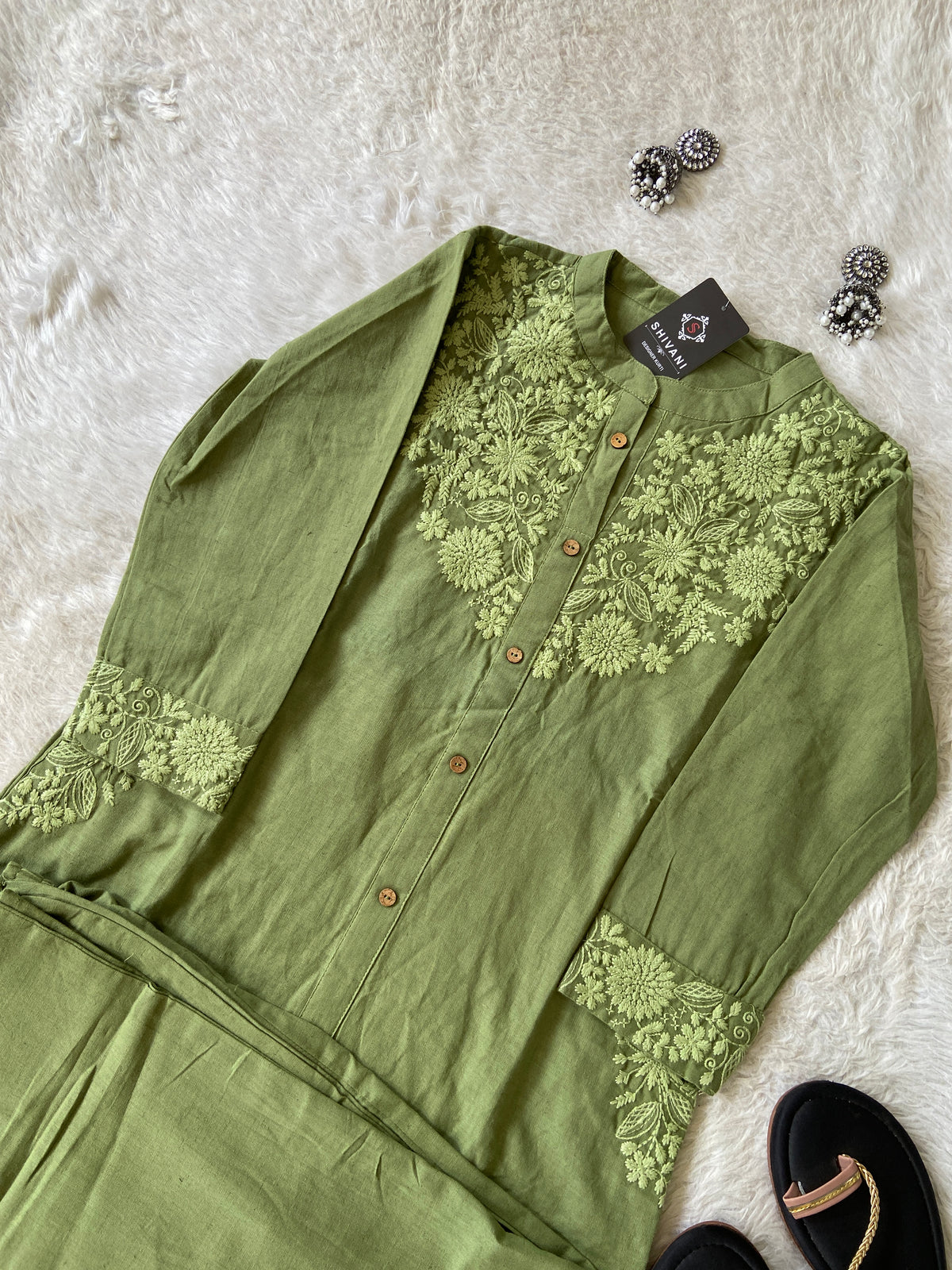 lakhnavi Aline Kurti With Palazzo. Cotton Aline Kurti Sets For Women Online India. Shop the Latest Festive Summer Collection at Shivani Designer Kurti.