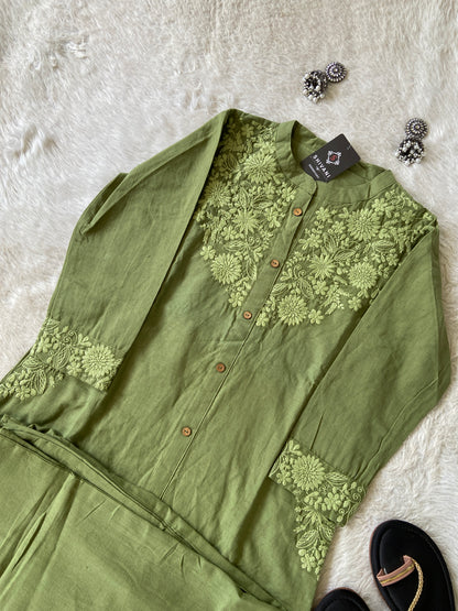 lakhnavi Aline Kurti With Palazzo. Cotton Aline Kurti Sets For Women Online India. Shop the Latest Festive Summer Collection at Shivani Designer Kurti.