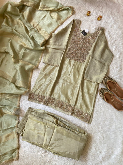 Premium Short Kurti Suit. Sleeve Work Short Kurti With Full Flair Divider Palazzo And Dupatta. Silk Suit Sets For Women Online India. Shop the Latest Festive Summer Collection at Shivani Designer Kurti.