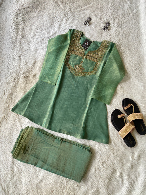 Premium Salsa Fabric Kurti With Palazzo. Salsa Fabric Kurti Sets For Women Online India. Shop the Latest Festive Summer Collection at Shivani Designer Kurti.