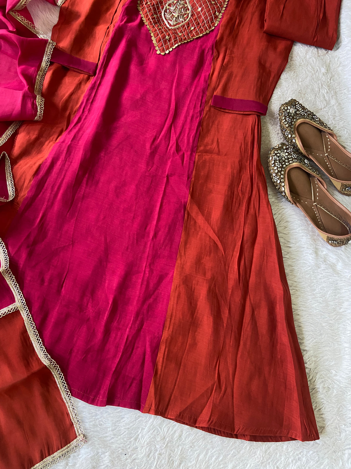 Premium Collection. Mul Chanderi Aline Kurti With Palazzo And Dupatta. Silk Suit Sets For Women Online India. Shop the Latest Festive Summer Collection at Shivani Designer Kurti.