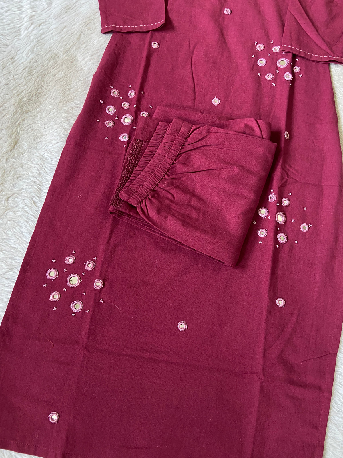 Mirror Work Cotton Straight Kurti And Palazzo. Cotton Straight Kurti Sets For Women Online India. Shop the Latest Festive Summer Collection at Shivani Designer Kurti.
