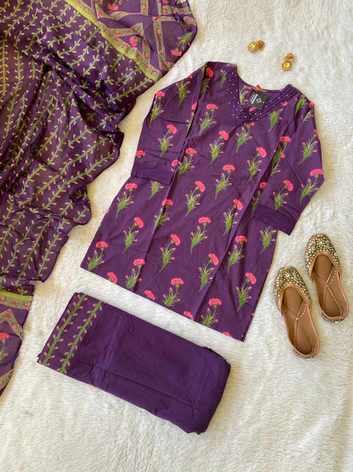 Gopi Dress. Printed Cotton Short Kurti With Skirt And Dupatta. Cotton Suit Sets For Women Online India. Shop the Latest Festive Summer Collection at Shivani Designer Kurti.