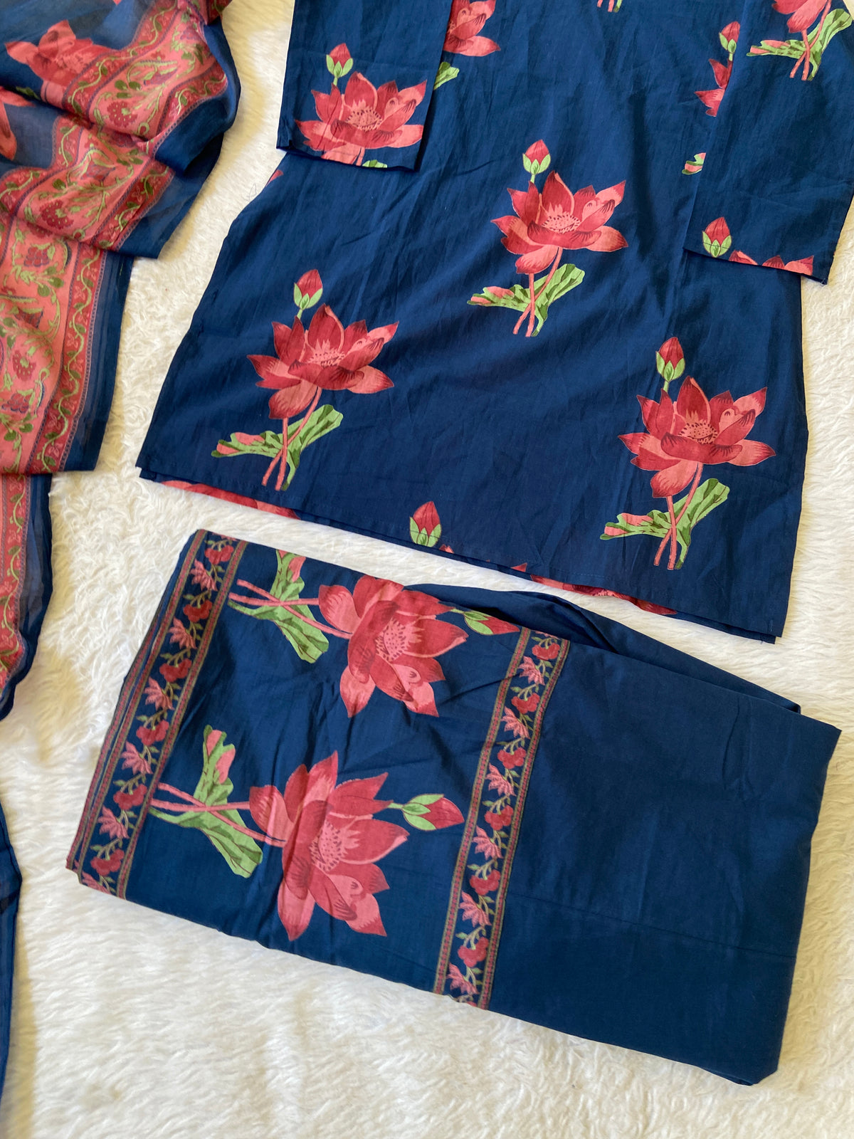 Gopi Dress. Printed Cotton Short Kurti With Skirt And Dupatta. Cotton Suit Sets For Women Online India. Shop the Latest Festive Summer Collection at Shivani Designer Kurti.