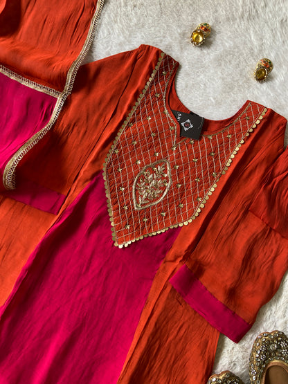 Premium Collection. Mul Chanderi Aline Kurti With Palazzo And Dupatta. Silk Suit Sets For Women Online India. Shop the Latest Festive Summer Collection at Shivani Designer Kurti.