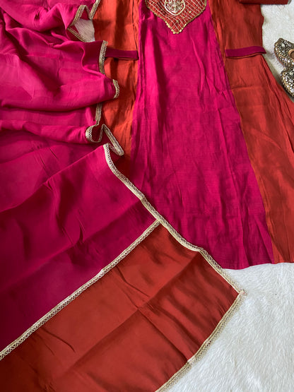 Premium Collection. Mul Chanderi Aline Kurti With Palazzo And Dupatta. Silk Suit Sets For Women Online India. Shop the Latest Festive Summer Collection at Shivani Designer Kurti.