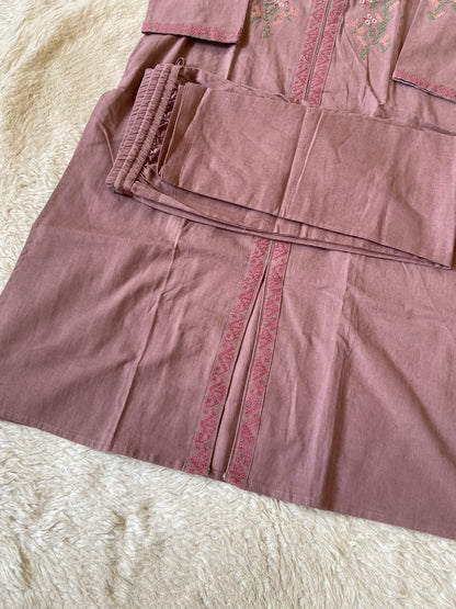 Cross Stitch Embroidery Work Cotton Straight Kurti With Palazzo. Cotton Kurti Sets For Women Online India. Shop the Latest Festive Summer Collection at Shivani Designer Kurti.