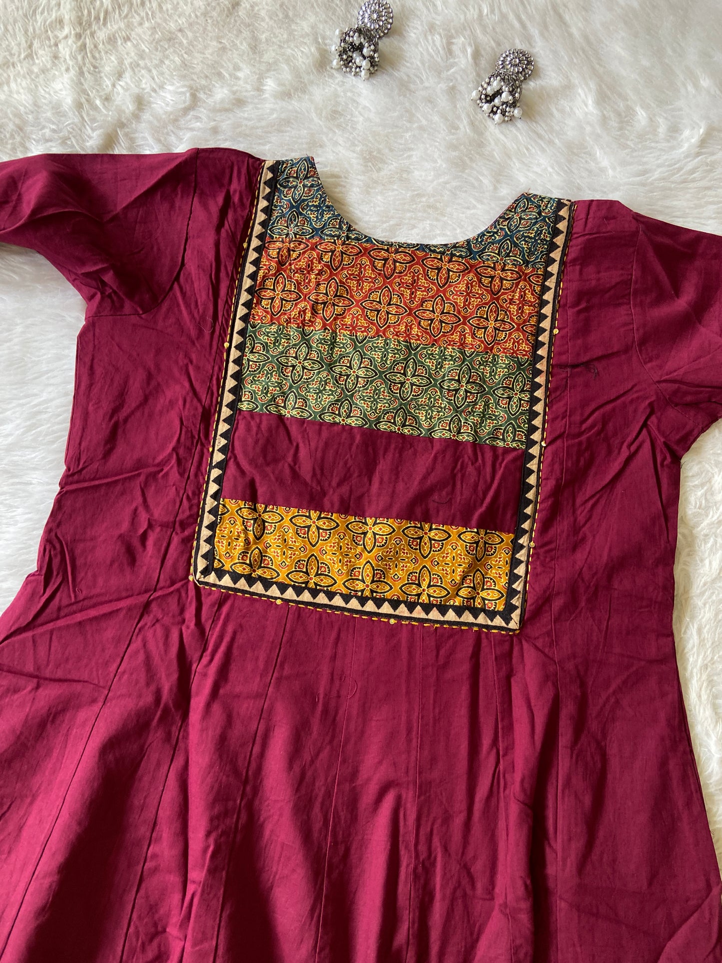 Anarkali Cotton Palazzo Pair (Gamthi Pair), Cotton Aline Kurti Sets For Women