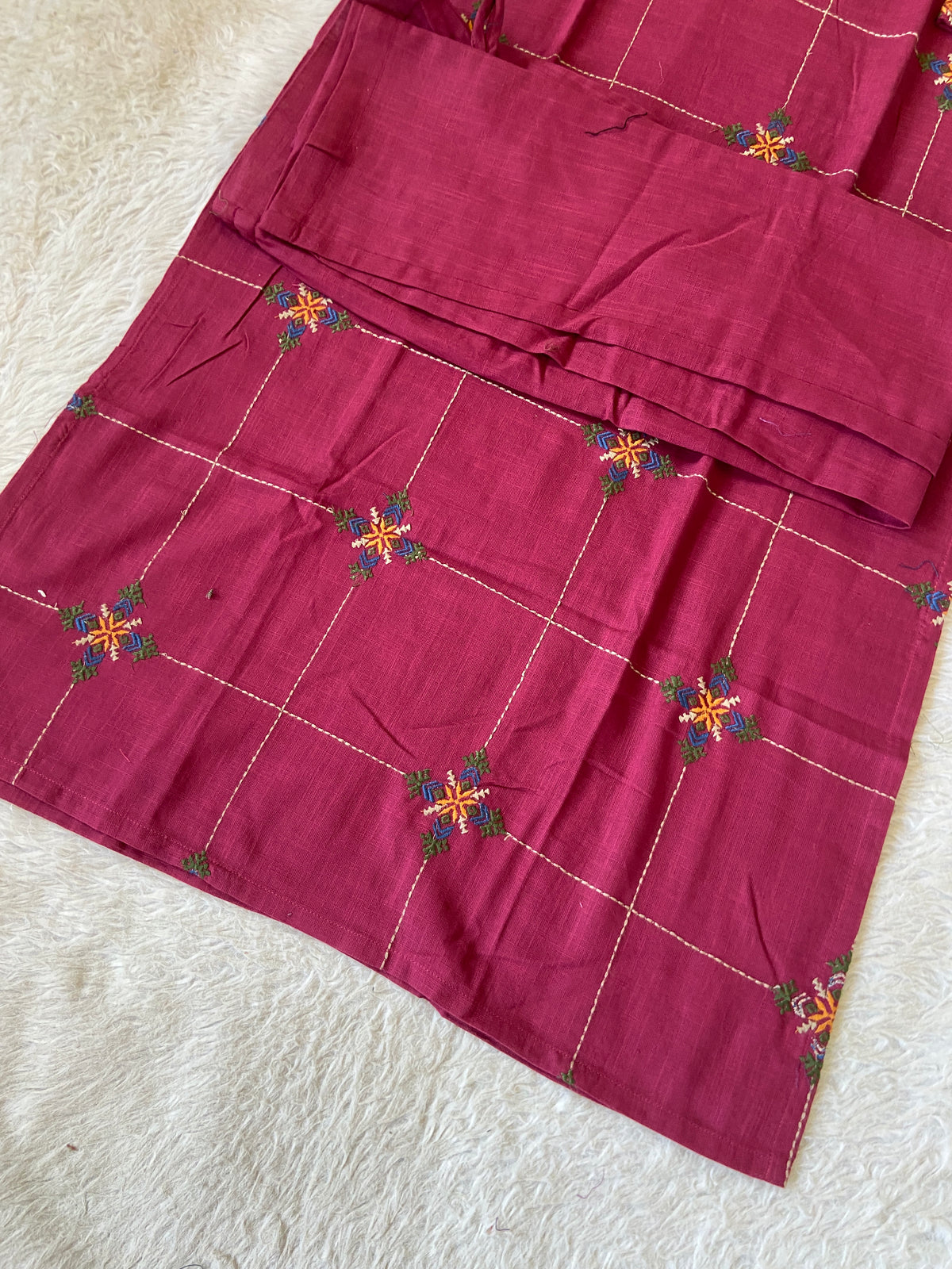 Embroidery Work Cotton Straight Cut Kurti With Palazzo. Cotton Kurti Sets For Women Online India. Shop the Latest Festive Summer Collection at Shivani Designer Kurti.