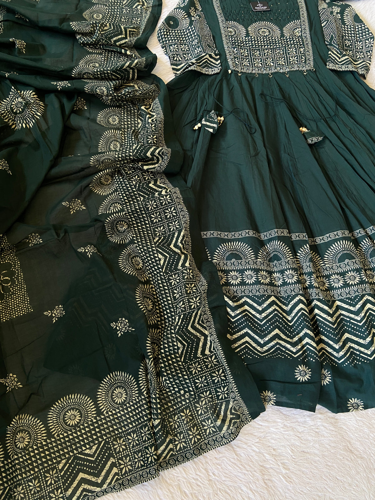 Full Flair Cotton Anarkali Kurti, Pant And Dupatta. Cotton Anarkali Kurti Suits For Women Online India. Shop the Latest Festive Summer Collection at Shivani Designer Kurti.
