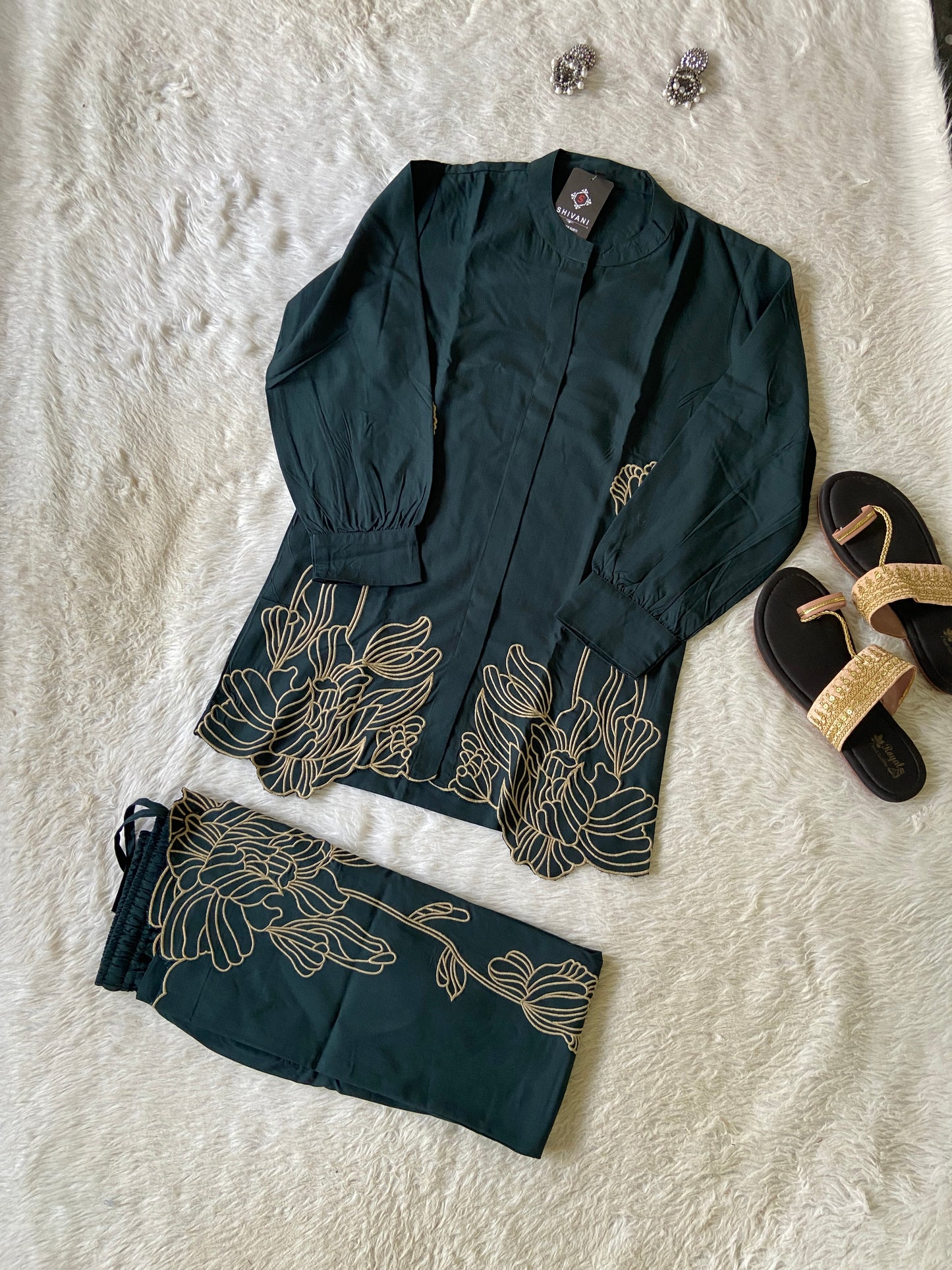 Beautiful Embroidery Work rayon Co-ord Set With Palazzo. Rayon Co-ord Sets For Women Online India. Shop the Latest Festive Summer Collection at Shivani Designer Kurti.