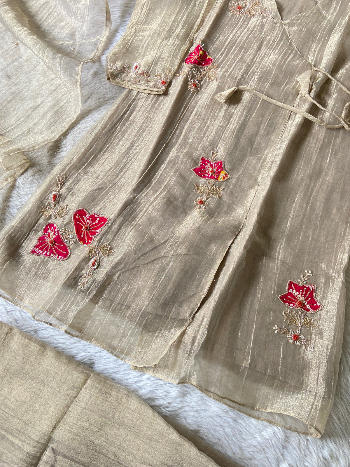 Premium Short Kurti Suit. Crush Glass Tissue Short Kurti With Palazzo And Dupatta. Silk Suit Sets For Women Online India. Shop the Latest Festive Summer Collection at Shivani Designer Kurti.