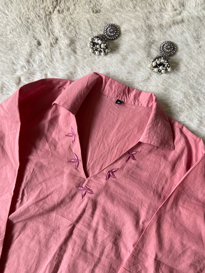Premium Cotton Co-ord Set With Palazzo (Bell Sleeve Concept). Cotton Co-ord Sets For Women Online India. Shop the Latest Festive Summer Collection at Shivani Designer Kurti.