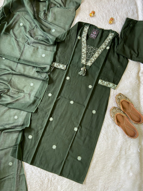 Cotton Straight Kurti, Palazzo And Dupatta. Cotton Suits Sets For Women Online India. Shop the Latest Festive Summer Collection at Shivani Designer Kurti.