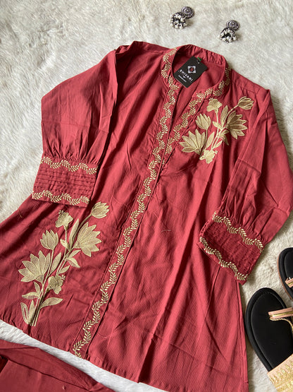 Premium Cotton Co-ord Set With Palazzo. Cotton Co-ord Sets For Women Online India. Shop the Latest Festive Summer Collection at Shivani Designer Kurti.