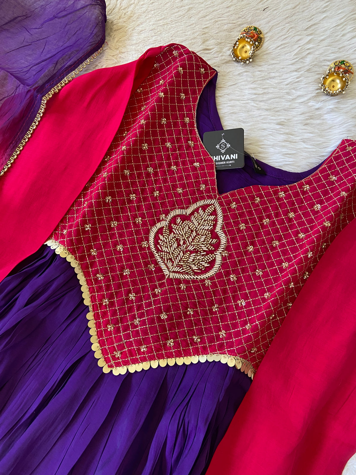 Designer Aline Kurti With Palazzo And Dupatta. Silk Suit Sets For Women Online India. Shop the Latest Festive Summer Collection at Shivani Designer Kurti.