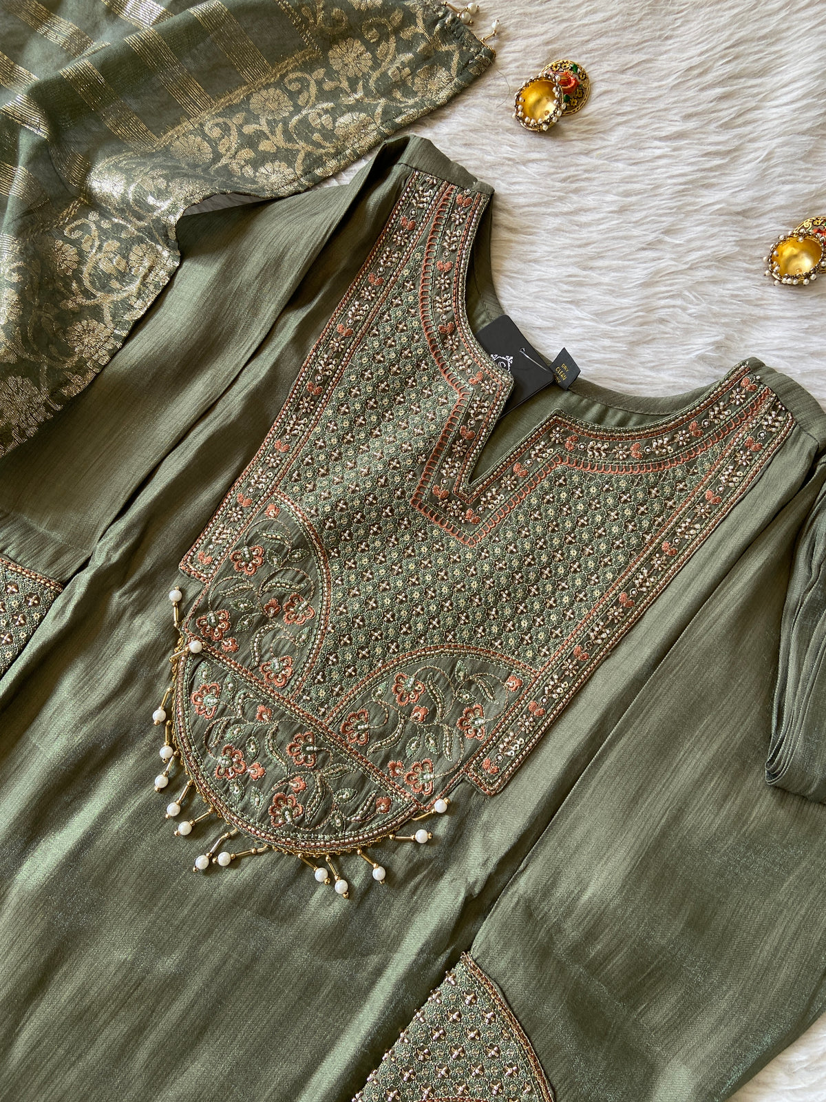 Heavy Embroidery Work Straight Kurti, Semi Palazzo And Dupatta. Silk Suit Sets For Women Online India. Shop the Latest Festive Summer Collection at Shivani Designer Kurti.