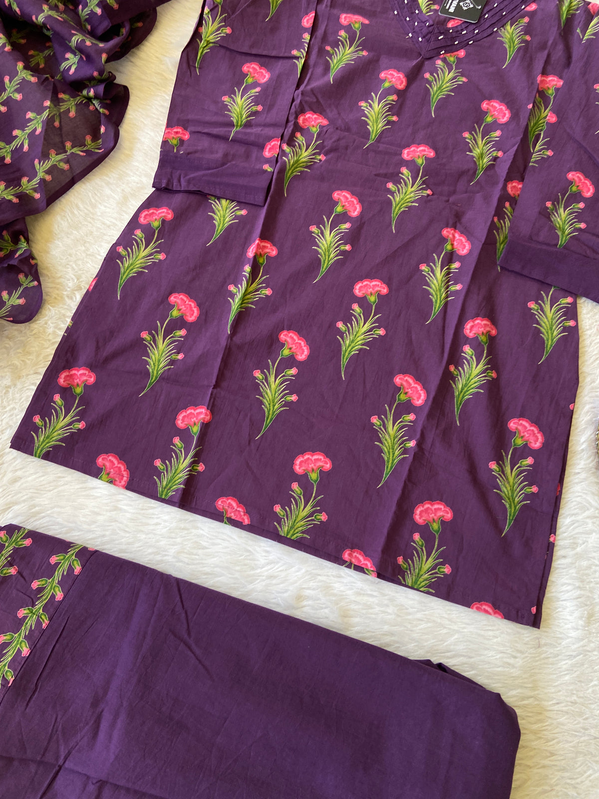 Gopi Dress. Printed Cotton Short Kurti With Skirt And Dupatta. Cotton Suit Sets For Women Online India. Shop the Latest Festive Summer Collection at Shivani Designer Kurti.