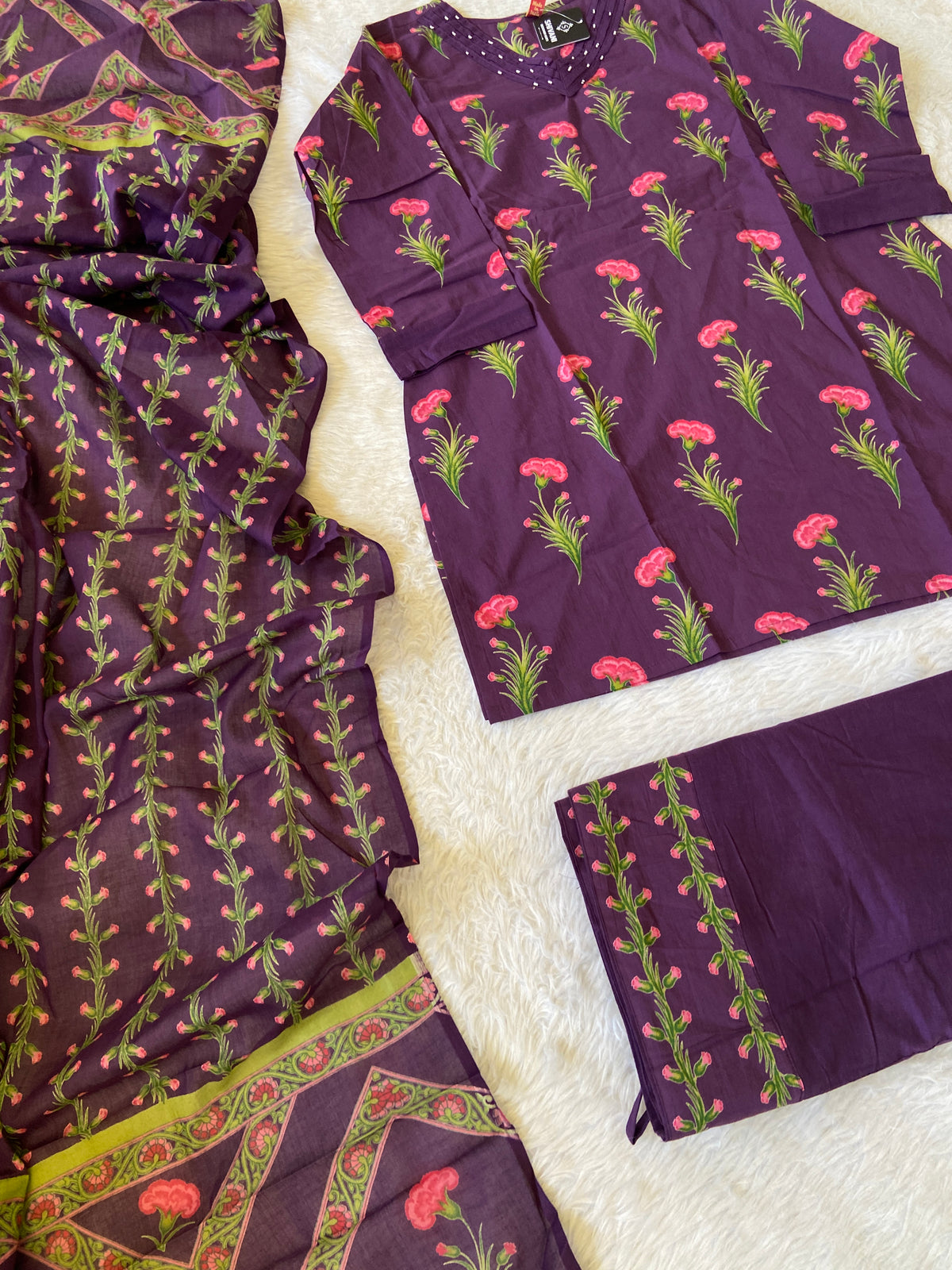 Gopi Dress. Printed Cotton Short Kurti With Skirt And Dupatta. Cotton Suit Sets For Women Online India. Shop the Latest Festive Summer Collection at Shivani Designer Kurti.