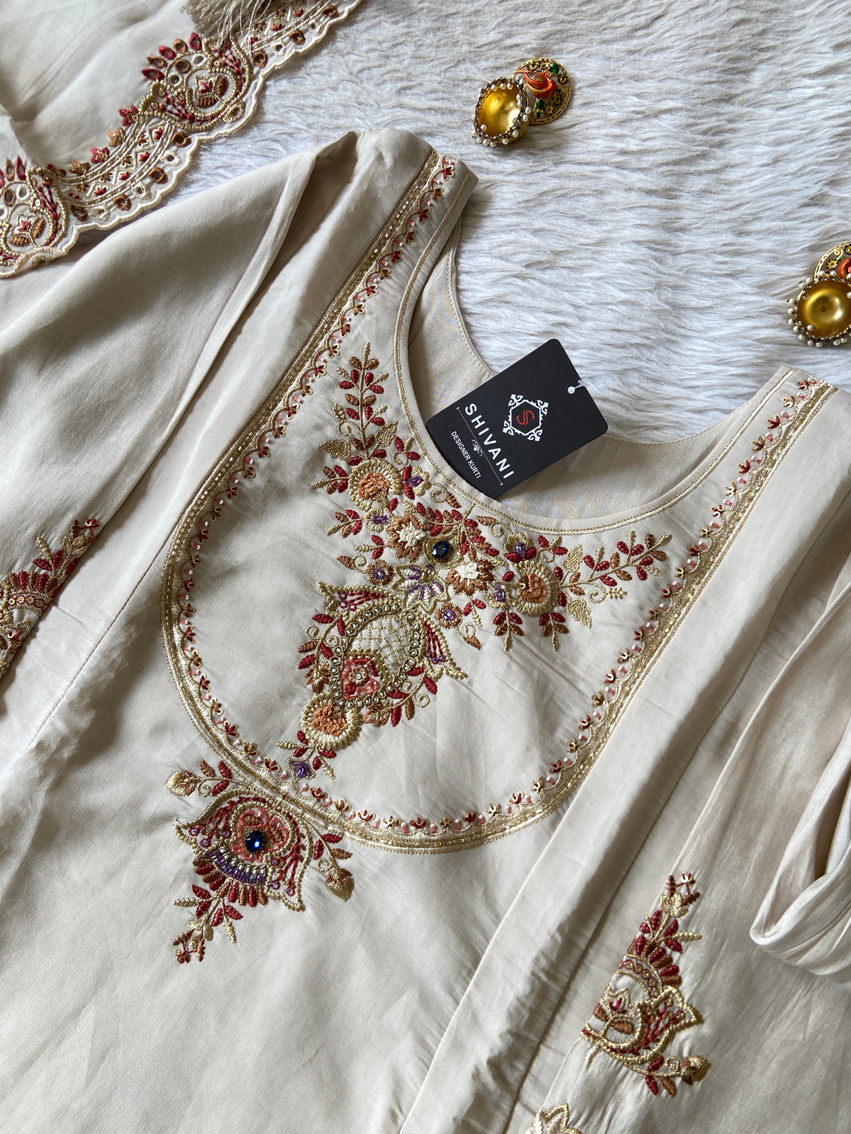 Party Wear Special. Embroidery Work Silk Anarkali Kurti With Pant And Dupatta. Silk Suit Sets For Women Online India. Shop the Latest Festive Summer Collection at Shivani Designer Kurti.