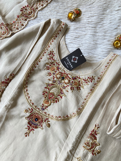 Party Wear Special. Embroidery Work Silk Anarkali Kurti With Pant And Dupatta. Silk Suit Sets For Women Online India. Shop the Latest Festive Summer Collection at Shivani Designer Kurti.